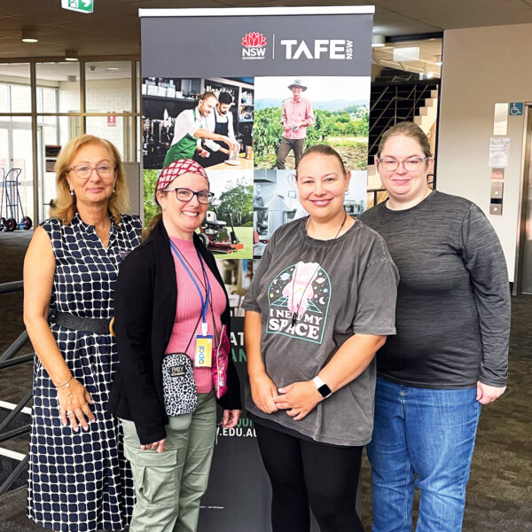 Emily enrolled at TAFE. Group photo.