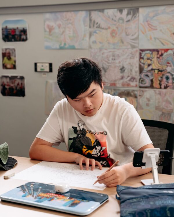 Participant drawing. White Shirt.